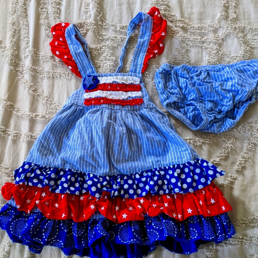 Ric Rac & Ruffles 12 months Patriotic dress